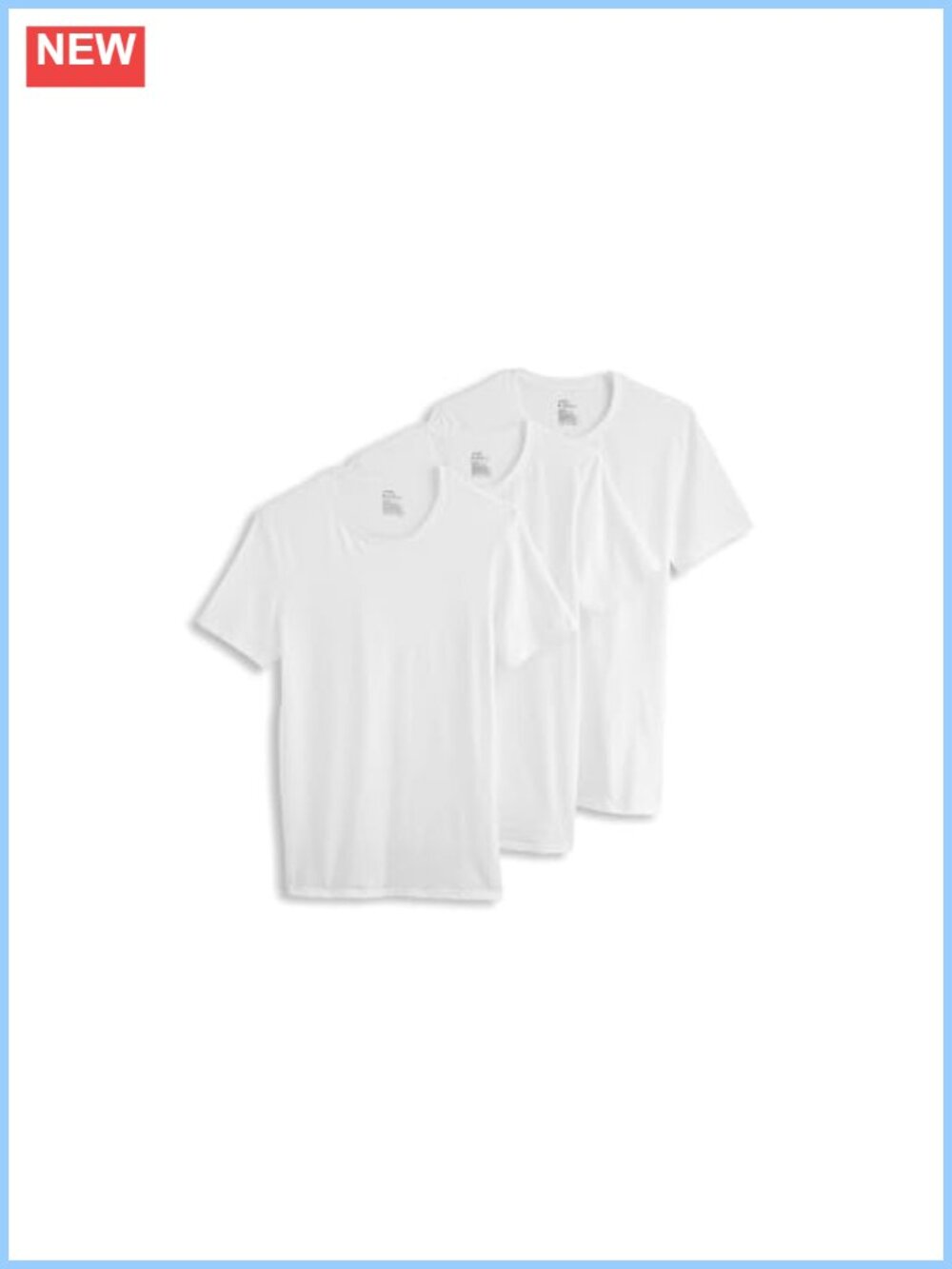 Jockey Men's Cotton Stretch Fitted Crew Neck Undershirts 3-Pack T-Shirts